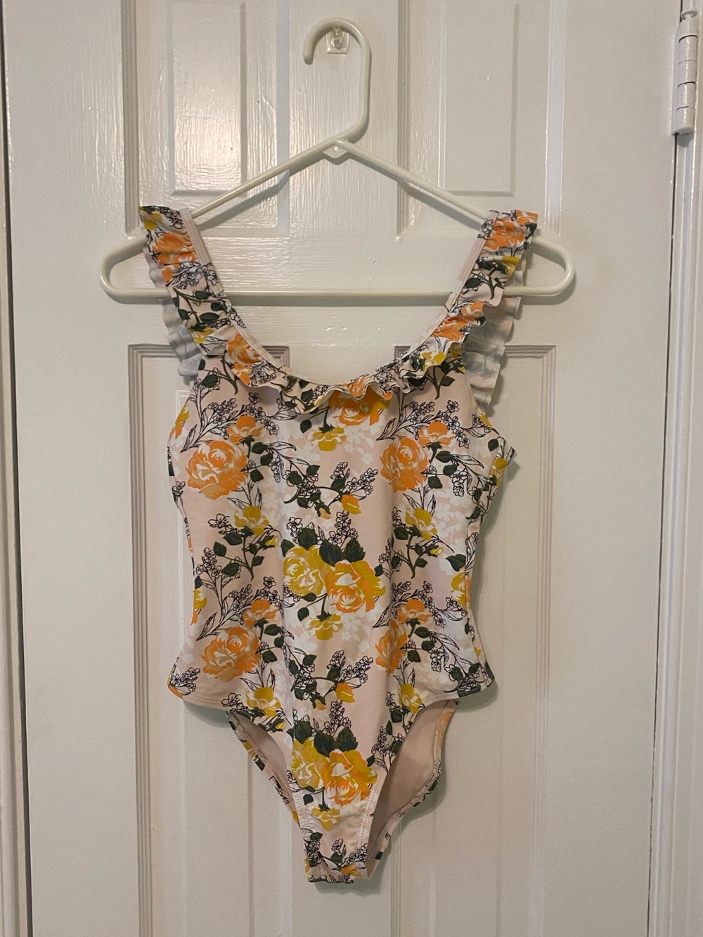 Cabana del Sol Floral Ruffle One-Piece Swimsuit - Low Back